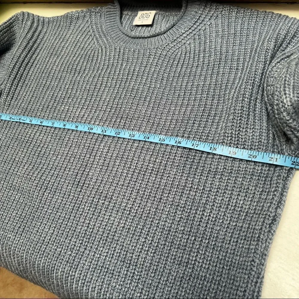 NEW BDG Urban Outfitters Fisherman Knit Sweater Blue Large